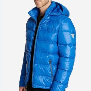 Guess Vibrant Blue Men's Puffer Jacket